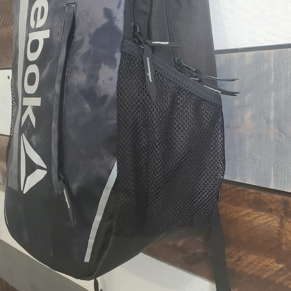 Reebok Trainer Black Gray Silver Tie Dye Backback Unisex NWT